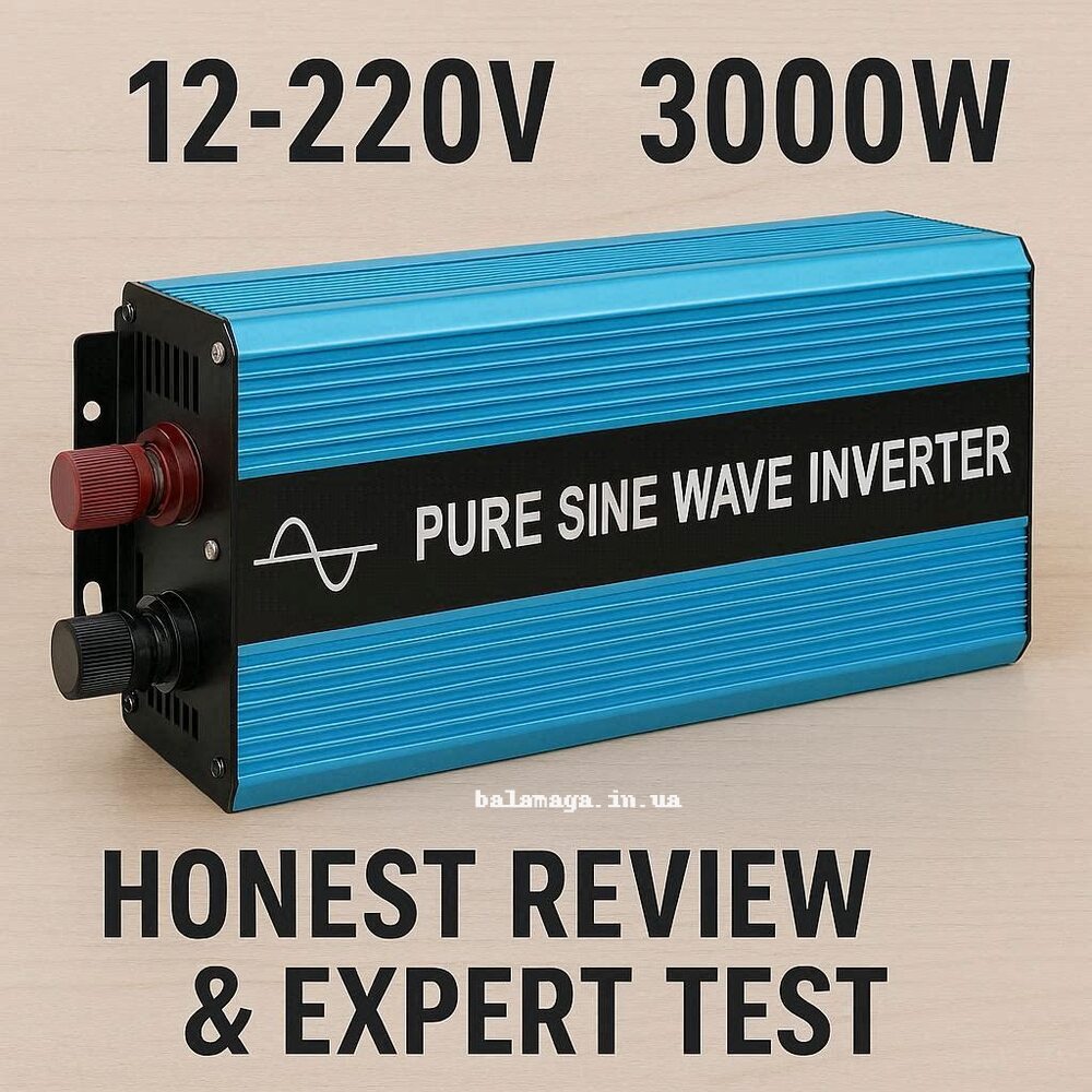 Інвертор 12-220V 3000W з чистим синусом: чесний огляд та тест експерта Огляд та тест експерта інвертора з чистим синусом 12-220V 3000W