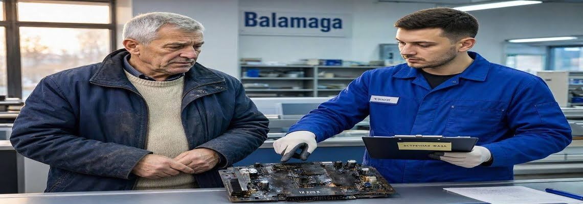 Згоріла силова плата інвертора 12 220 вольт через зустрічну фазу мережі