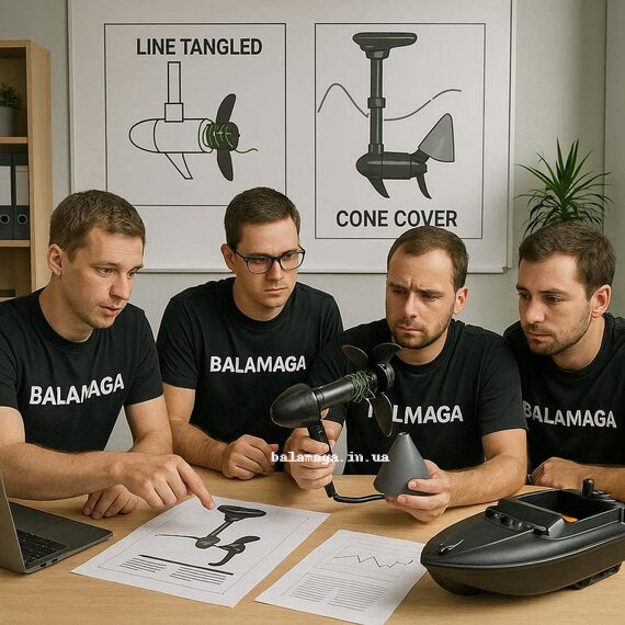 Команда експертів Balamaga розбирає ситуацію, коли намотало волосінь на мотор кораблика для завезення підгодовування і кораблик почав працювати ривками