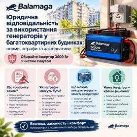 Юридична відповідальність за генератори в багатоквартирних будинках норми штрафи та альтернатива інвертор 3000 Вт Шумний генератор або тихий інвертор 3000 вт - вибір очевидний
