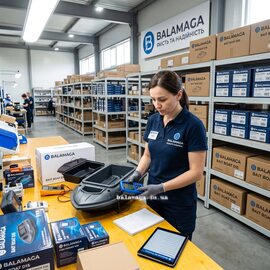 Співробітниці компанії Balamaga перевіряє товар перед відправкою клієнту
