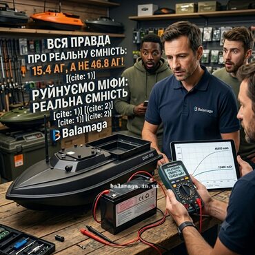 Вся правда про реальну ємність акумулятора кораблика D80 GPS 46800 мАг Руйнуємо міфи: тестування та перевірка реальної ємності акумулятора 15.4 Аг замість 46.8 Аг для прикормочного кораблика D80 GPS від експертів Balamaga.