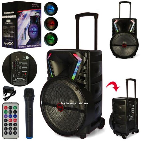 Колонка-караоке с Bluetooth, аккумулятор , микрофон LT-1517BT Колонка-караоке с Bluetooth, аккумулятор , микрофон LT-1517BT