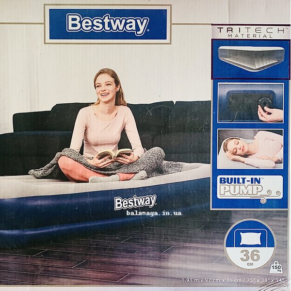 Велюр матрас надувной Bestway 67723 Велюр матрас надувной Bestway 67723