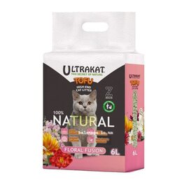 Соєвий наповнювач Ultrakat Tofu з ароматом квітів 3мм 6л-2.5кг Соєвий наповнювач Ultrakat Tofu з ароматом квітів 3мм 6л-2.5кг
