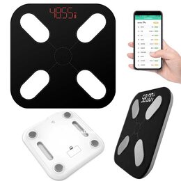 Умные напольные Bluetooth весы 9007 с измерением жировой массы тела и LED-дисплеем (приложение OKOK)