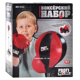 Боксерский набор.Боксерские перчатки и груша. Высота стойки: 90-130 см.Profi MS 0332 Боксерский набор.Боксерские перчатки и груша. Высота стойки: 90-130 см.Profi MS 0332