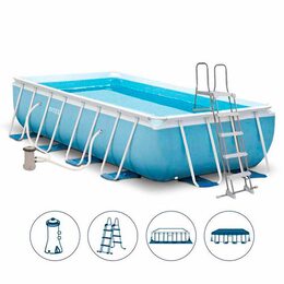 Каркасный бассейн Intex. ДхШхВ: 488х244х107 см. Трехслойный ПВХ. Оцинкованные стальные трубы. Вес: 88.7 см