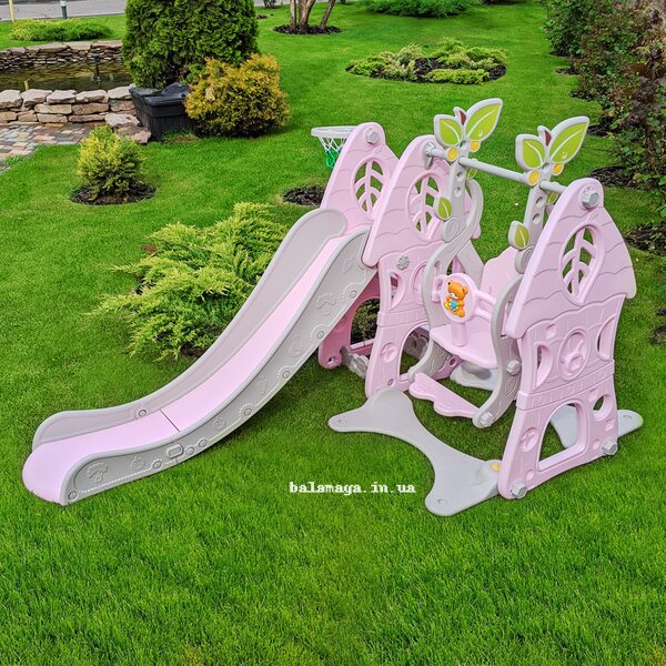 Горка с качелей bambi  SLW-G-6-8. Размер: 148х207х112см. Пластик 
