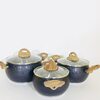 Набор кастрюль с крышками A-PLUS 2179 (1.9 / 2.6 / 3.6 л)