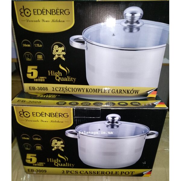 Каструля EDENBERG EB-3008 7.7 л, 26 см Каструля EDENBERG EB-3008 7.7 л, 26 см