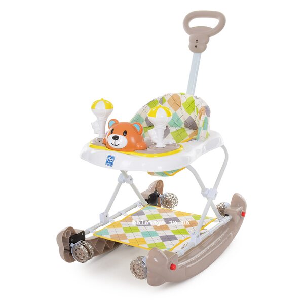 Дитячі ходунки "Ведмедик" Bambi M 3656A-S-1 з батьківською ручкою. Дитячі ходунки "Ведмедик" Bambi M 3656A-S-1 з батьківською ручкою.