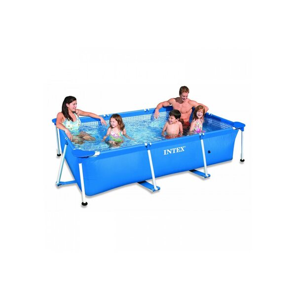 Детский каркасный бассейн. Размер 220х150х60. 3-х слойный. 28270 intex