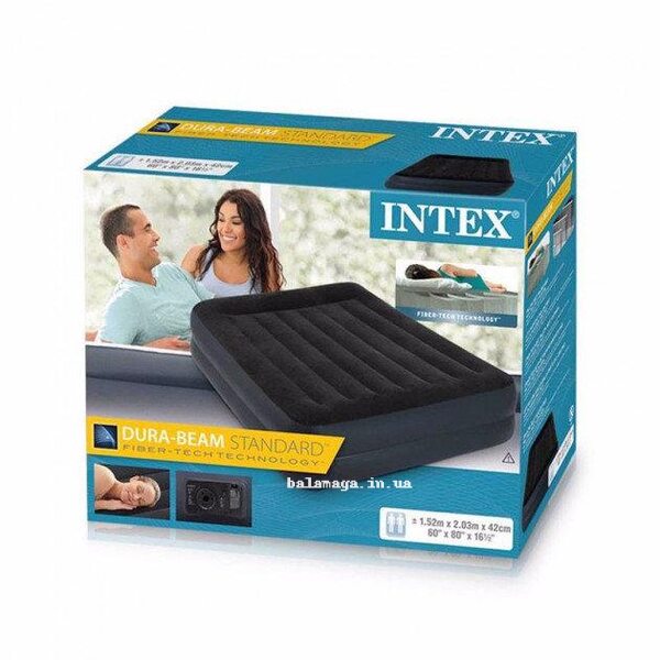 Надувне ліжко будований електронасос Intex 64124